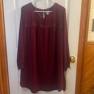 A NEW DAY Maroon Dress Large